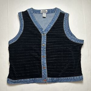 Fore Warned Vintage Y2K Denim Velvet Best Size 18